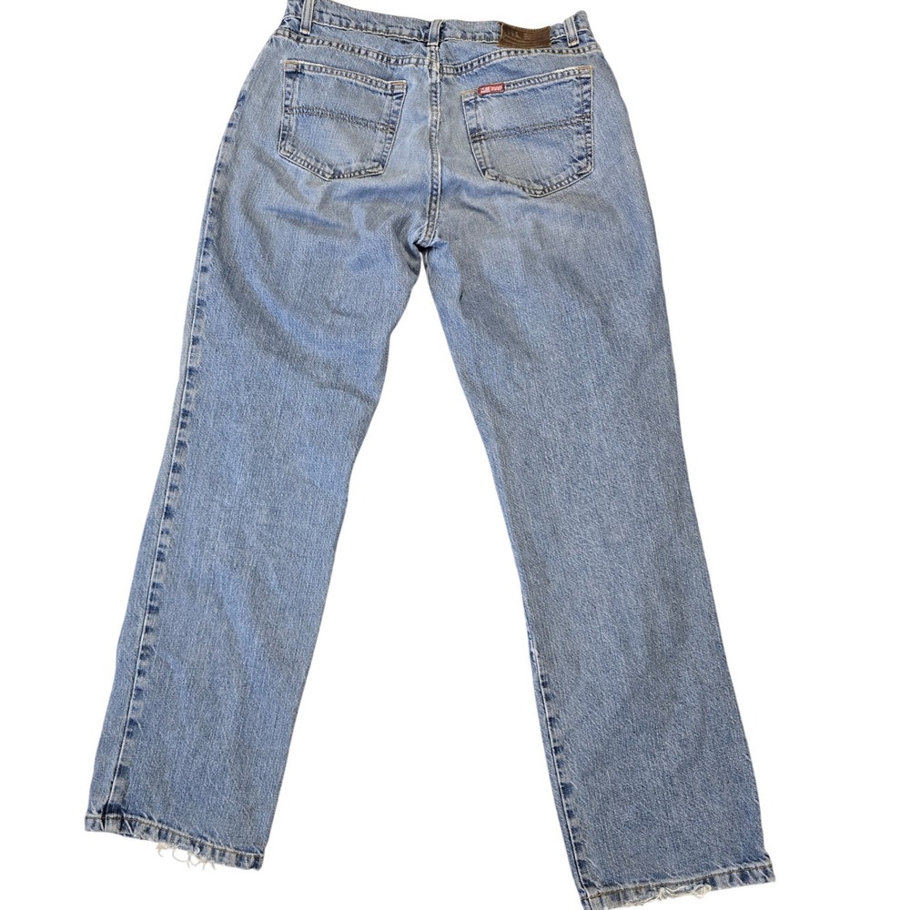 Vintage Polo Jean Co Ralph Lauren Womens 10x32 Saturday Jean Light Wash USA Flag